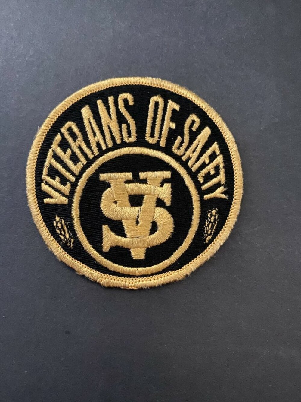 Veterans of Safety VS Patch Gold Black